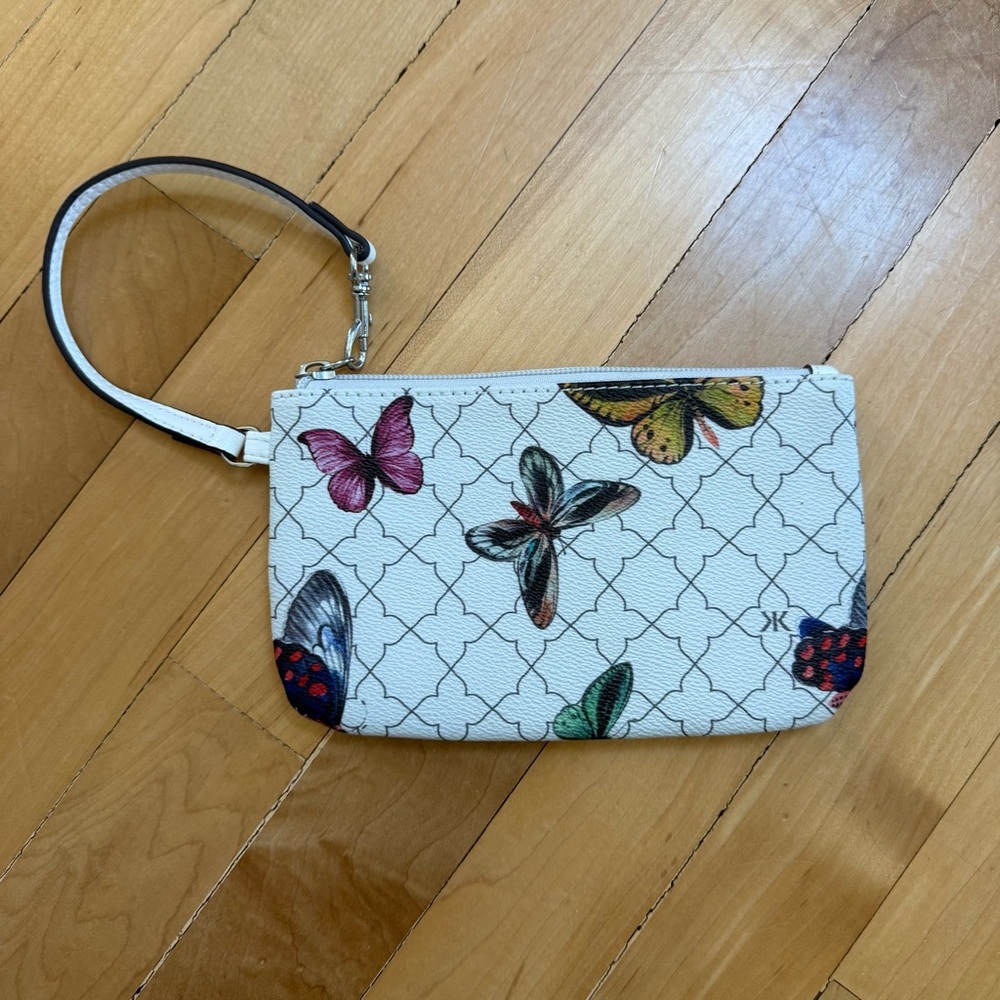 Kelly & Katie White Butterfly Clutch Wristlet